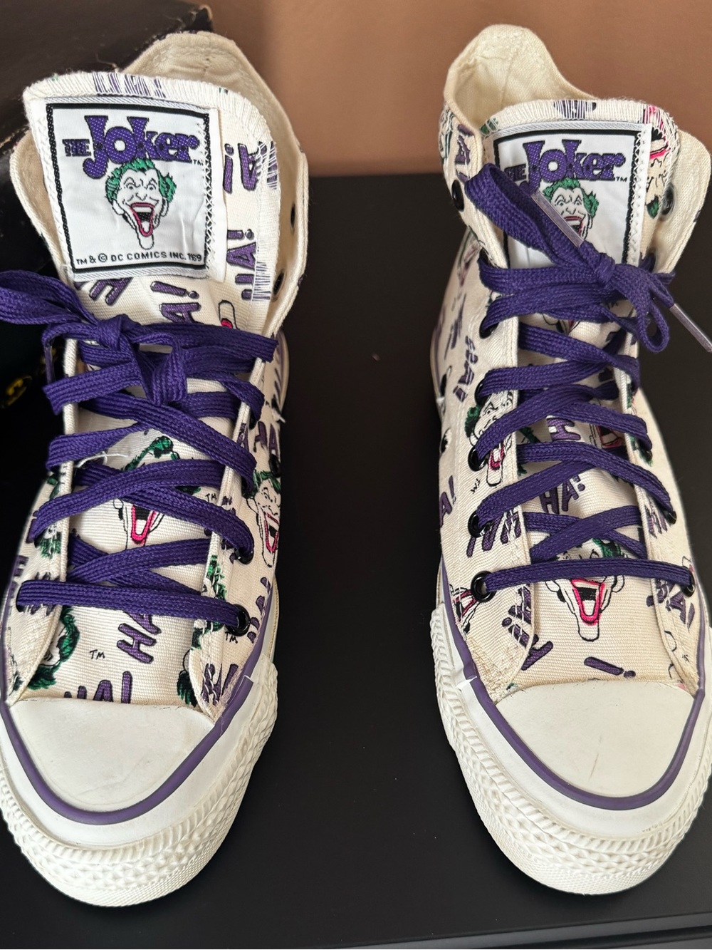 RARE 1989 DC Comics Joker Converse Chuck Taylor All Star High Tops Vintage USA